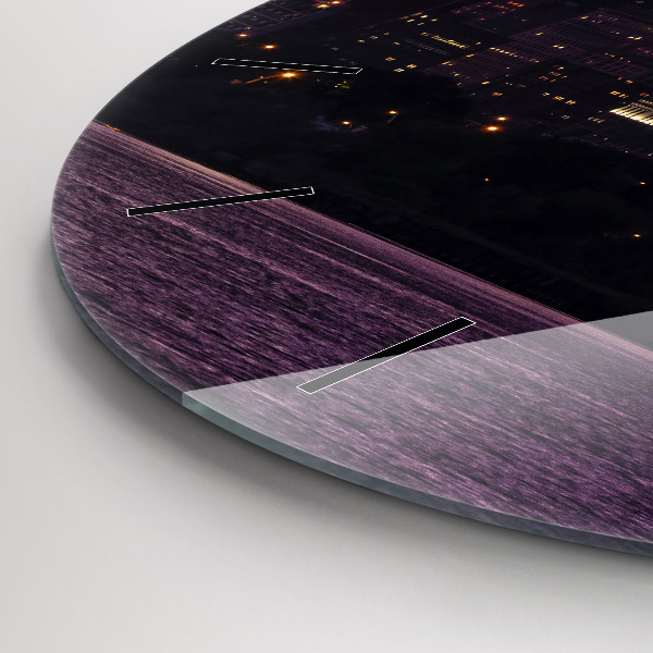 Orologio rotondo in vetro Skyline della città di Filadelfia