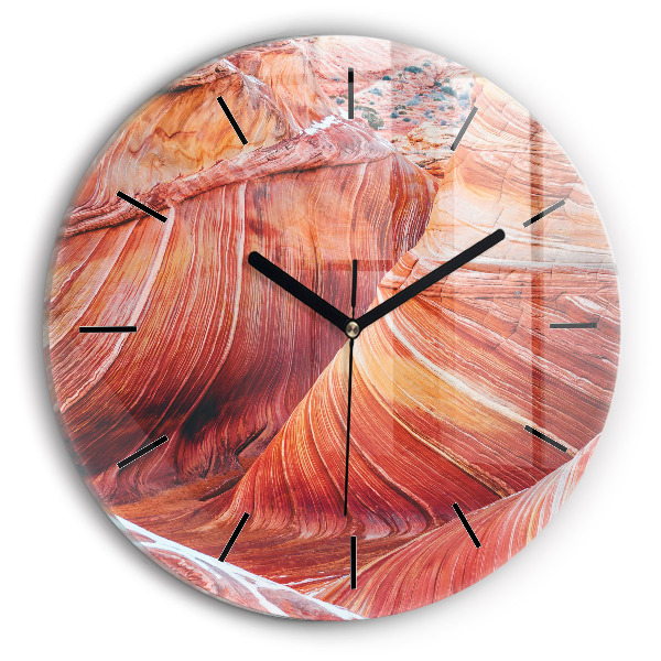 Orologio rotondo in vetro Il pittoresco Grand Canyon