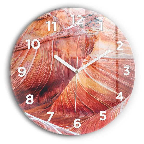 Orologio rotondo in vetro Il pittoresco Grand Canyon