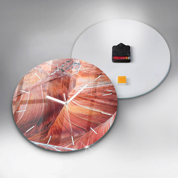 Orologio rotondo in vetro Il pittoresco Grand Canyon