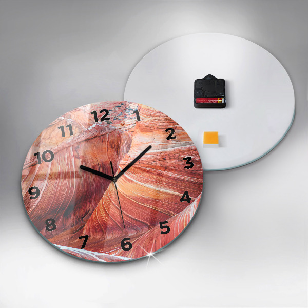 Orologio rotondo in vetro Il pittoresco Grand Canyon