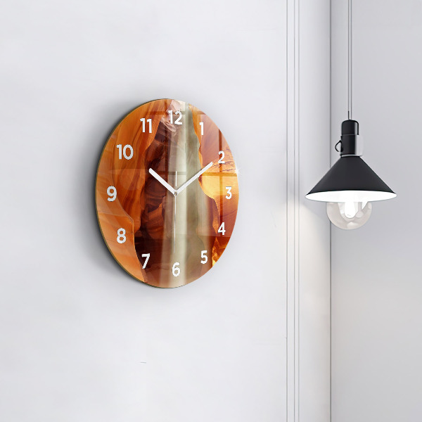 Orologio rotondo in vetro Canyon del deserto