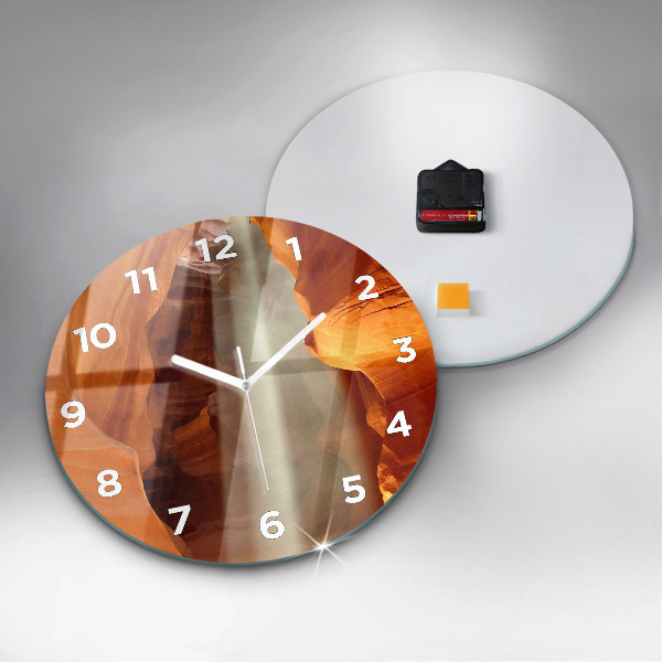 Orologio rotondo in vetro Canyon del deserto