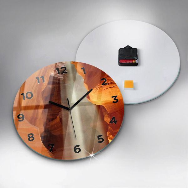Orologio rotondo in vetro Canyon del deserto