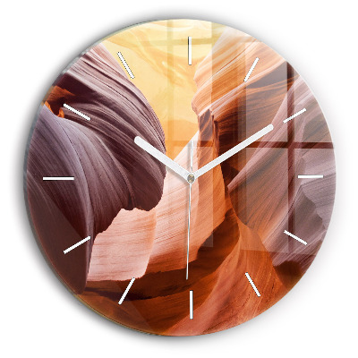 Orologio rotondo in vetro Canyon dell'Antilope