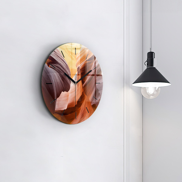 Orologio rotondo in vetro Canyon dell'Antilope