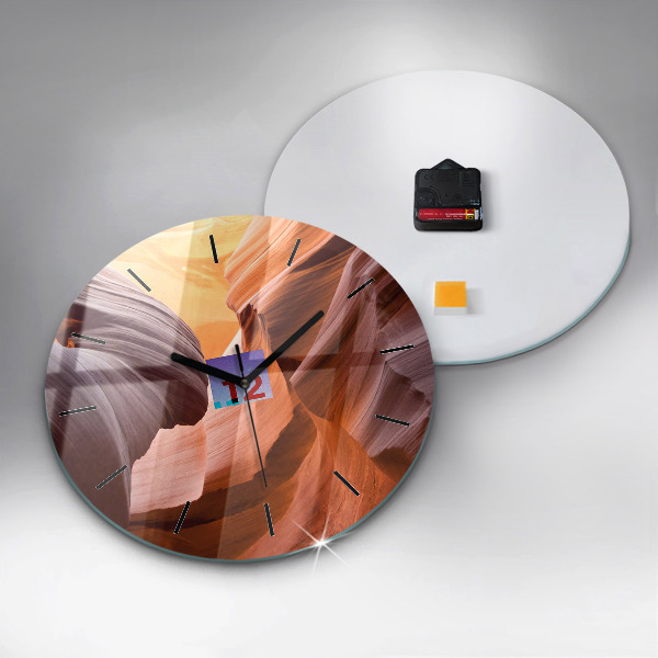 Orologio rotondo in vetro Canyon dell'Antilope