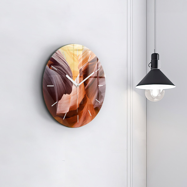 Orologio rotondo in vetro Canyon dell'Antilope