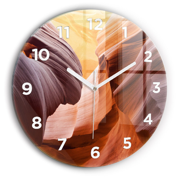 Orologio rotondo in vetro Canyon dell'Antilope