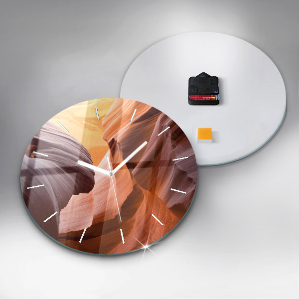 Orologio rotondo in vetro Canyon dell'Antilope
