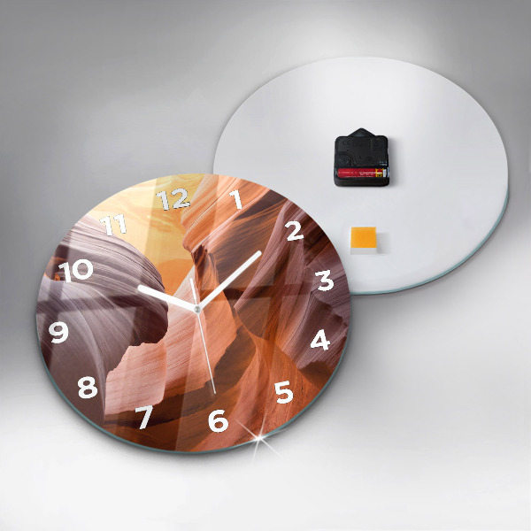 Orologio rotondo in vetro Canyon dell'Antilope