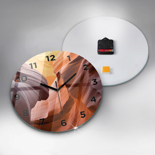 Orologio rotondo in vetro Canyon dell'Antilope