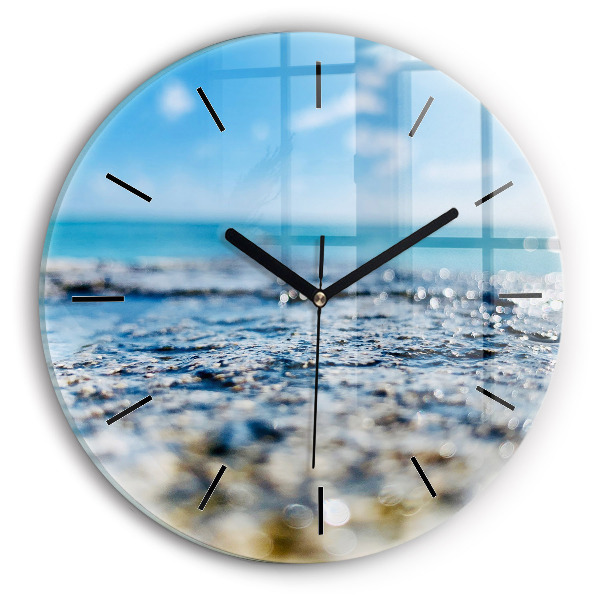 Orologio rotondo in vetro Fotografia d'acqua