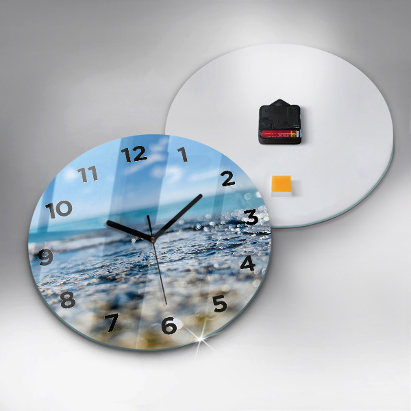 Orologio rotondo in vetro Fotografia d'acqua