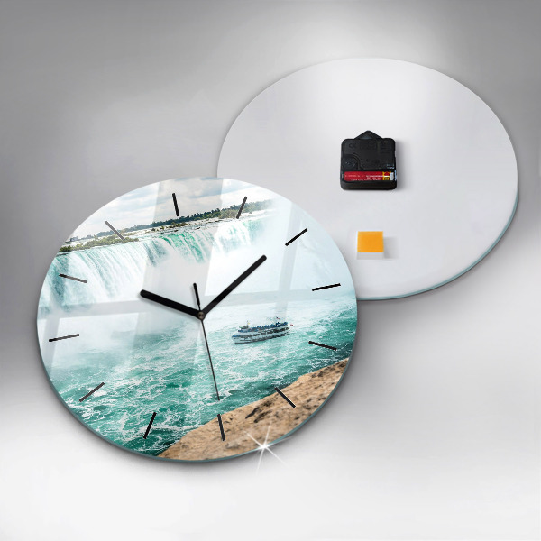 Orologio rotondo in vetro La barca e il Niagara