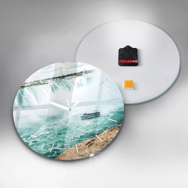 Orologio rotondo in vetro La barca e il Niagara