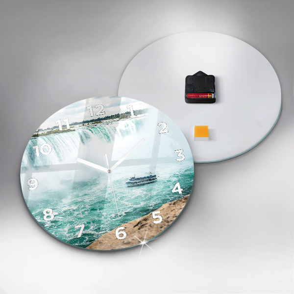 Orologio rotondo in vetro La barca e il Niagara