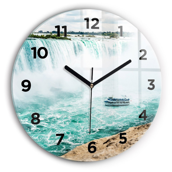 Orologio rotondo in vetro La barca e il Niagara