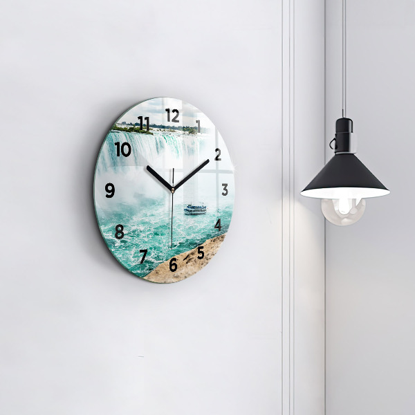 Orologio rotondo in vetro La barca e il Niagara