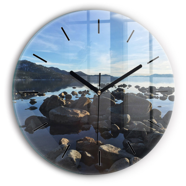 Orologio rotondo in vetro Vista mare