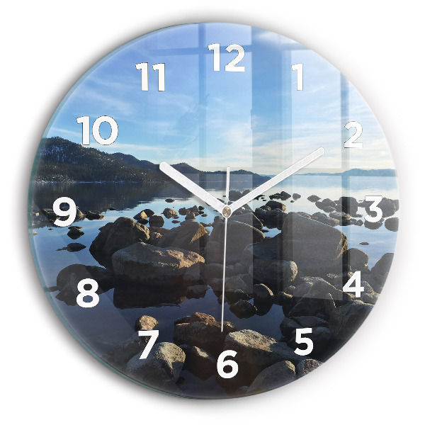 Orologio rotondo in vetro Vista mare