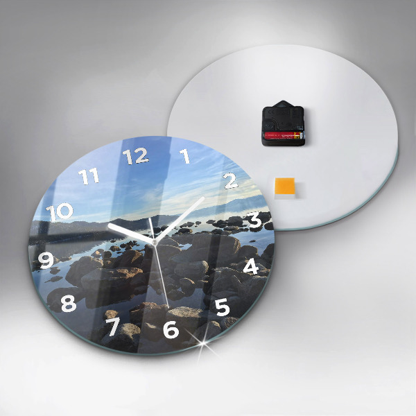 Orologio rotondo in vetro Vista mare