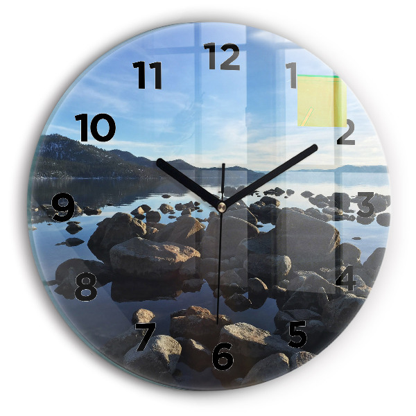 Orologio rotondo in vetro Vista mare