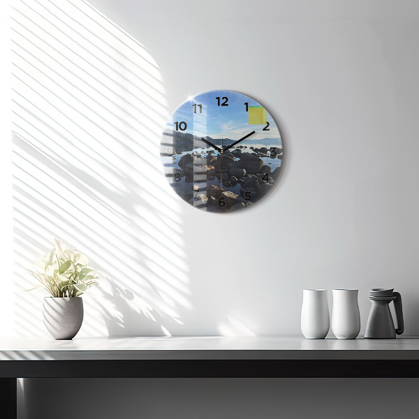 Orologio rotondo in vetro Vista mare