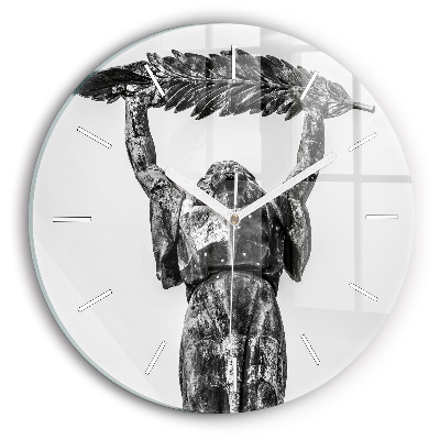 Orologio rotondo in vetro Statua della Libertà a Budapest