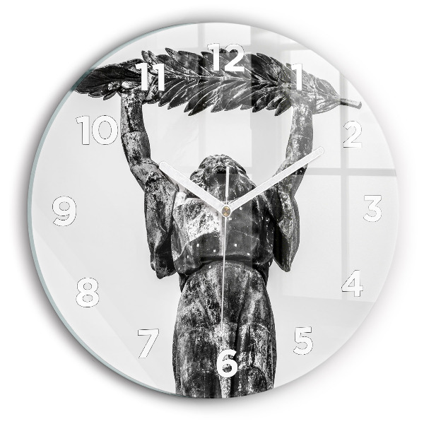 Orologio rotondo in vetro Statua della Libertà a Budapest