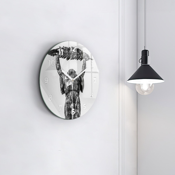 Orologio rotondo in vetro Statua della Libertà a Budapest