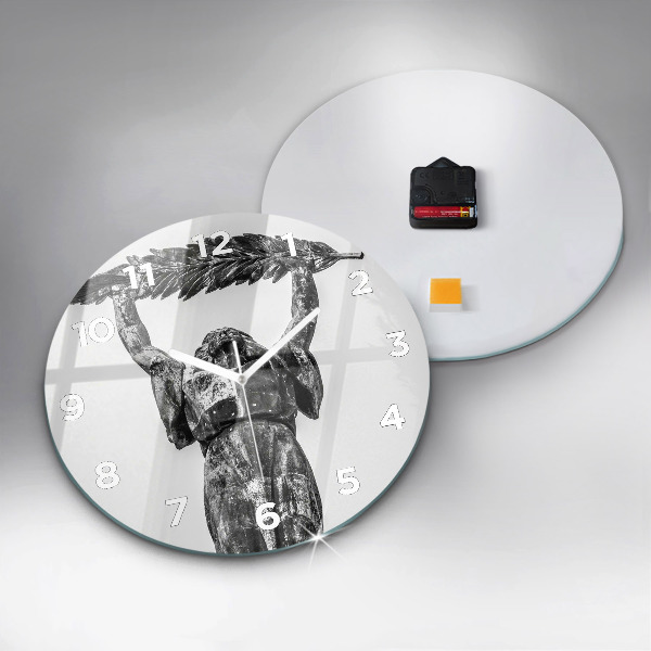 Orologio rotondo in vetro Statua della Libertà a Budapest