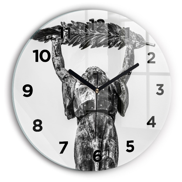 Orologio rotondo in vetro Statua della Libertà a Budapest