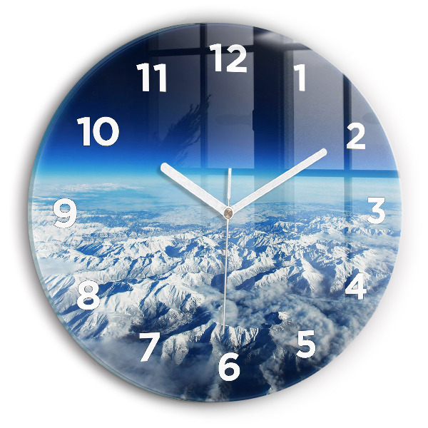 Orologio rotondo in vetro Paesaggio Montagne Pirenei