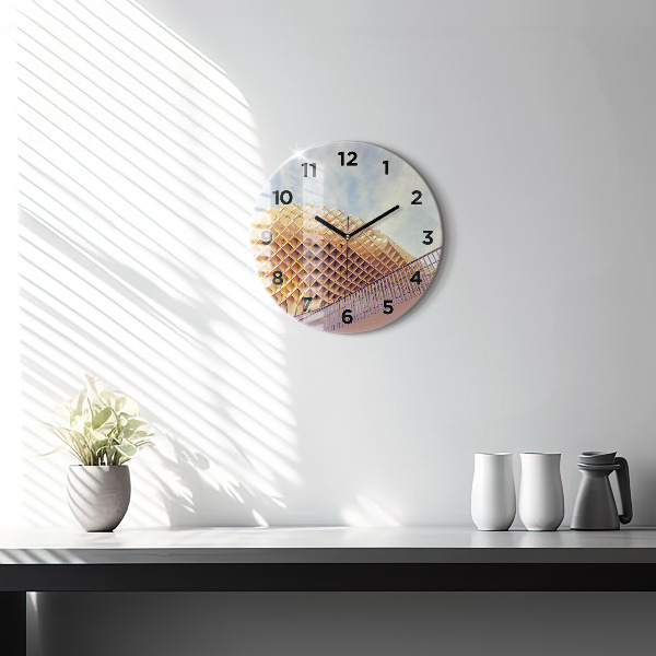 Orologio rotondo in vetro Punto panoramico di Siviglia