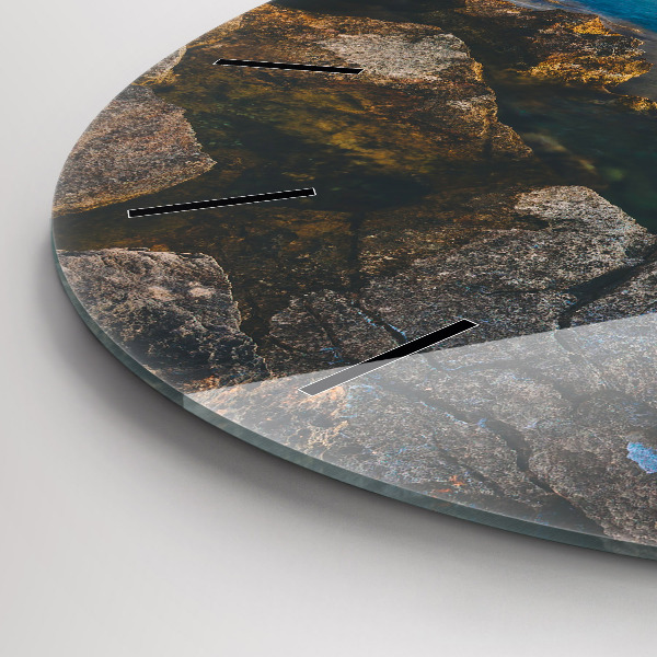 Orologio rotondo in vetro Paesaggio marino