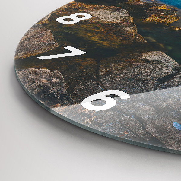Orologio rotondo in vetro Paesaggio marino