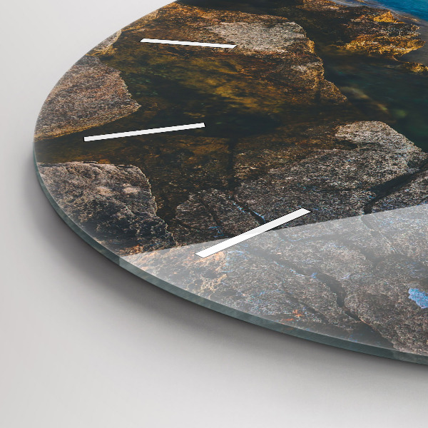 Orologio rotondo in vetro Paesaggio marino