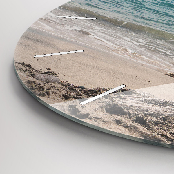 Orologio rotondo in vetro Vista sul Mar Mediterraneo