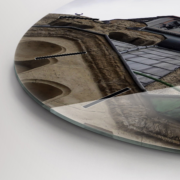 Orologio rotondo in vetro Statua della Vergine Maria a Lione