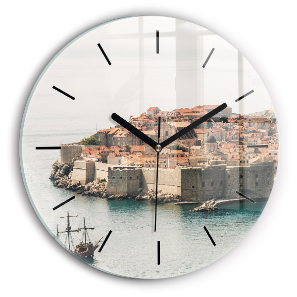 Orologio rotondo in vetro Veliero a Dubrovnik