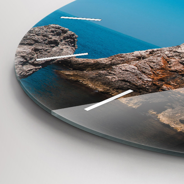 Orologio rotondo in vetro Scogliere a Dubrovnik