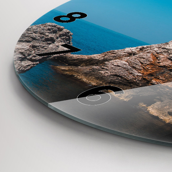 Orologio rotondo in vetro Scogliere a Dubrovnik