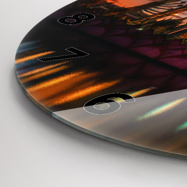 Orologio rotondo in vetro Tempio a Bangkok