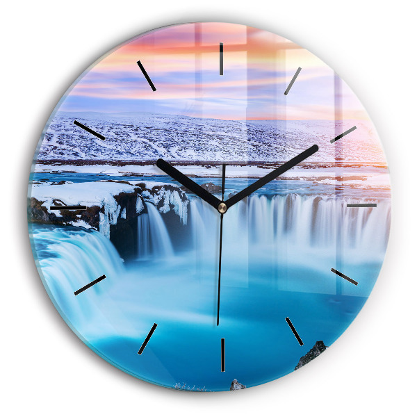 Orologio rotondo Cascata Godafoss Islanda