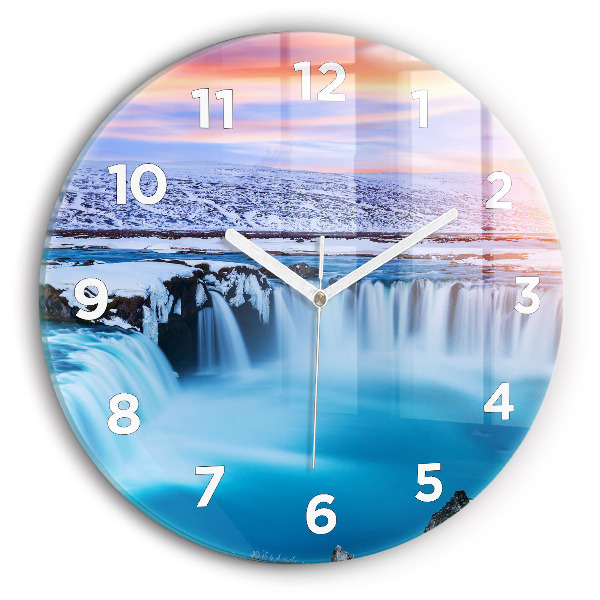 Orologio rotondo Cascata Godafoss Islanda