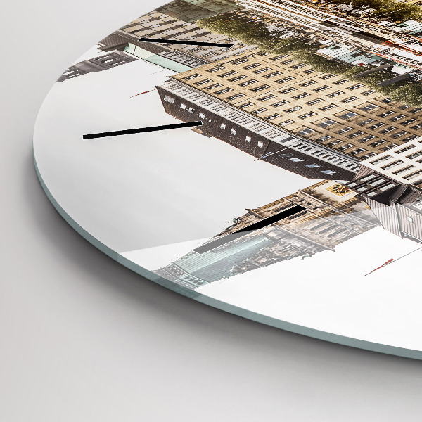 Orologio rotondo Fiume Amburgo Germania