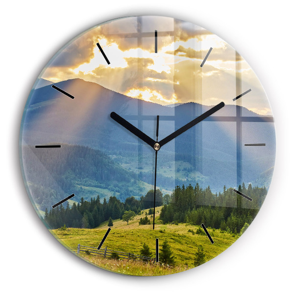 Orologio rotondo Paesaggio con foreste