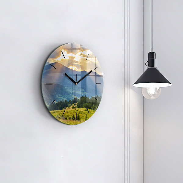 Orologio rotondo Paesaggio con foreste