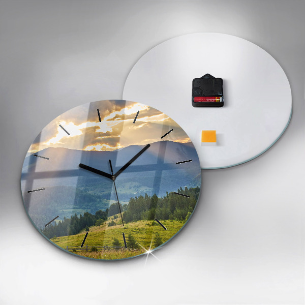 Orologio rotondo Paesaggio con foreste